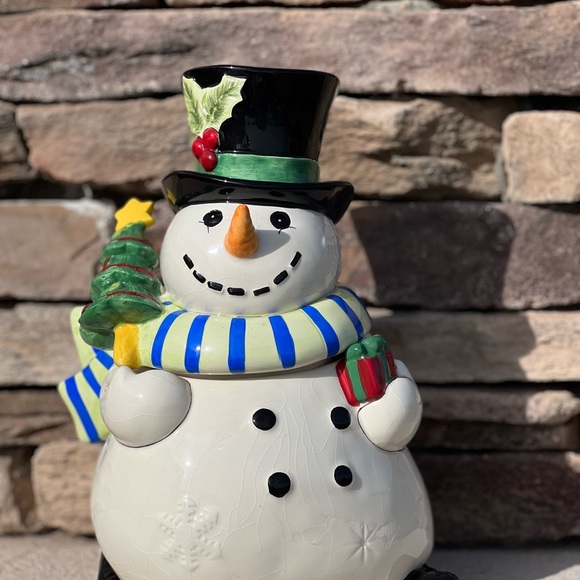 Christmas cookie jar snowman by Fritz and Floyd - Picture 16 of 16